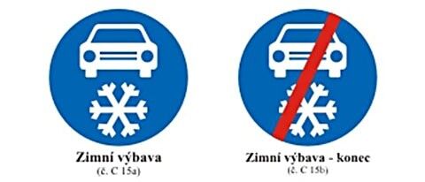 Dopravní značení „zimní výbava“