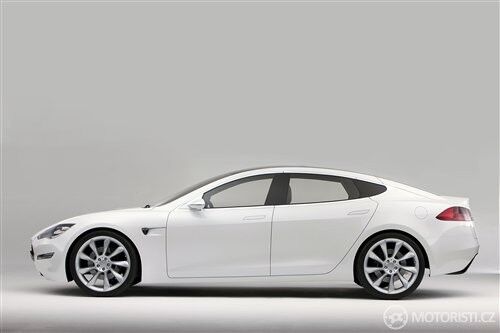 Tesla Model S – boční pohled