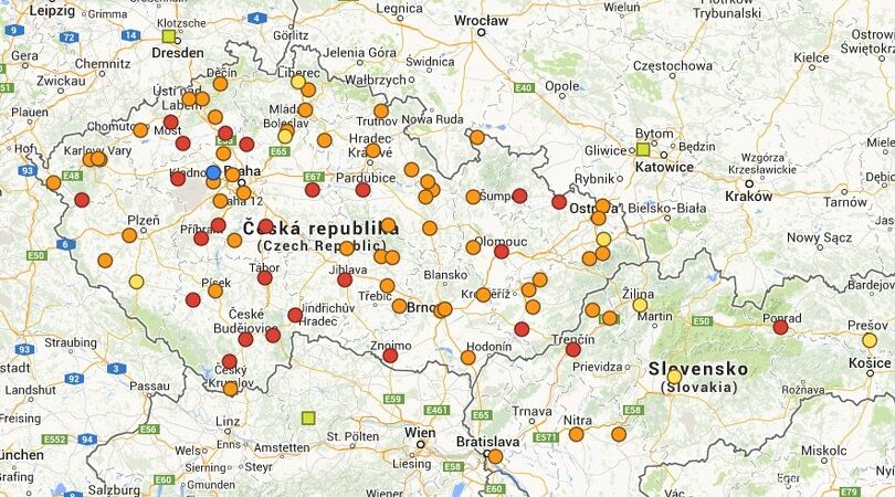 Servisní místa DPF-Tech jsou rozmístěna po celé republice