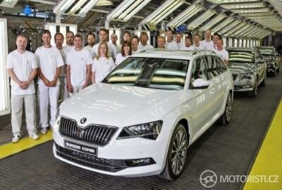Zahájení výroby Škoda Superb Combi 2015 v Kvasinách